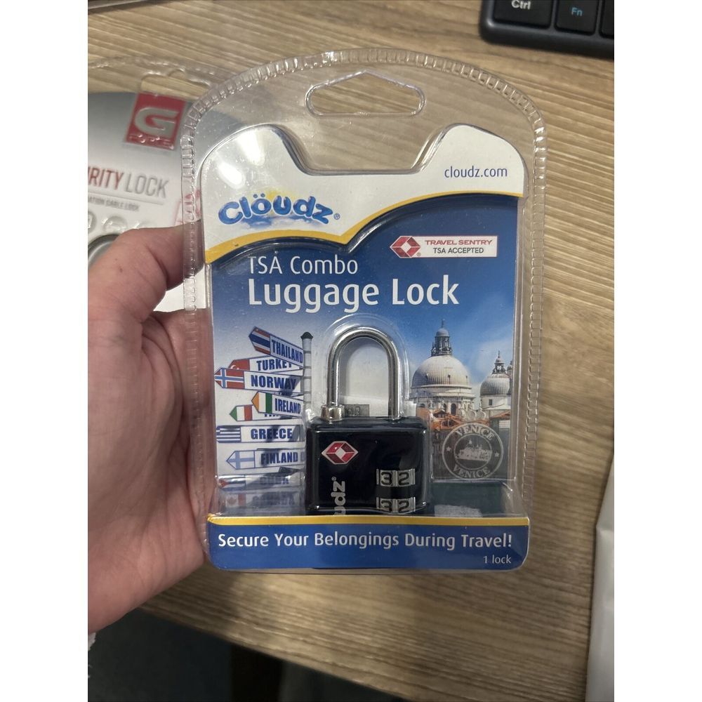 Cloudz TSA Combo Luggage Lock Bundle + GFORCE TSA approved‎ Combination Lock Red